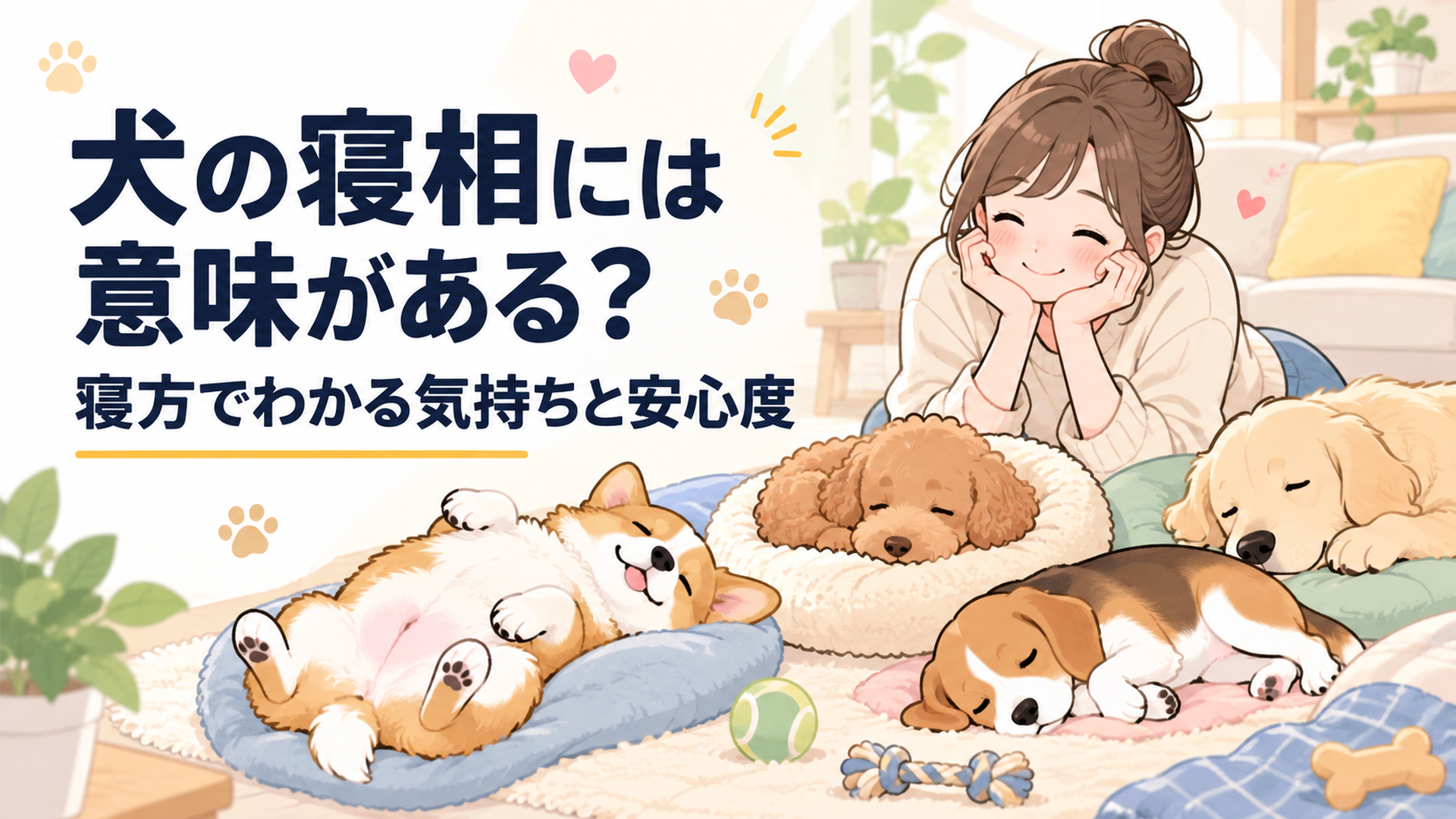 犬の寝相には意味がある？寝方でわかる気持ちと安心度