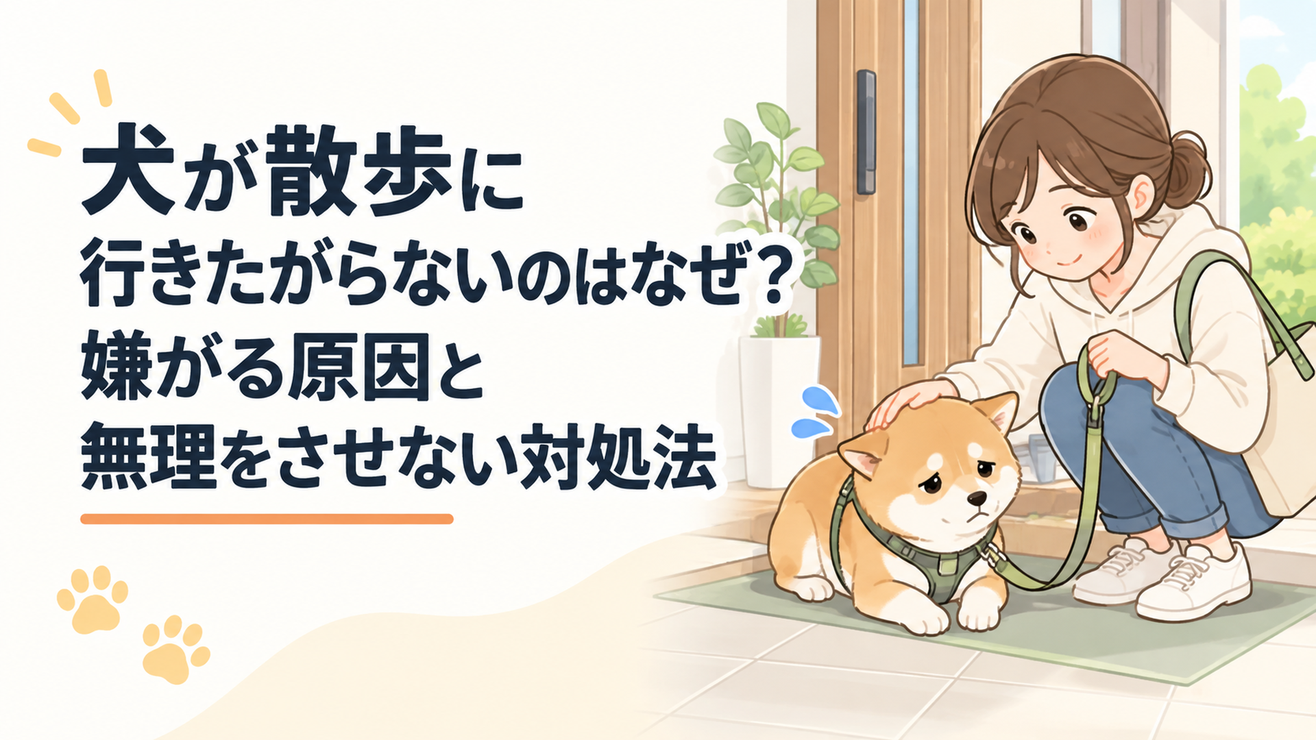 犬が散歩に行きたがらないのはなぜ？嫌がる原因と無理をさせない対処法