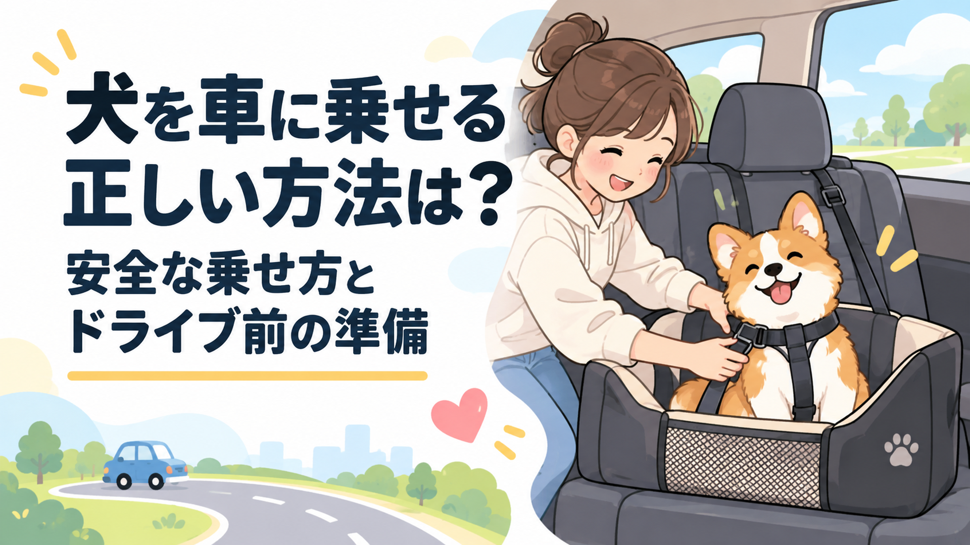 犬を車に乗せる正しい方法は？安全な乗せ方とドライブ前の準備