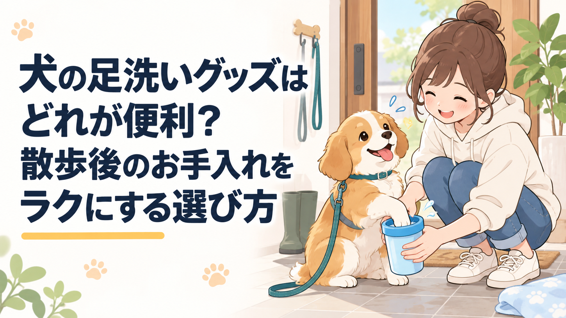 犬の足洗いグッズはどれが便利？散歩後のお手入れをラクにする選び方
