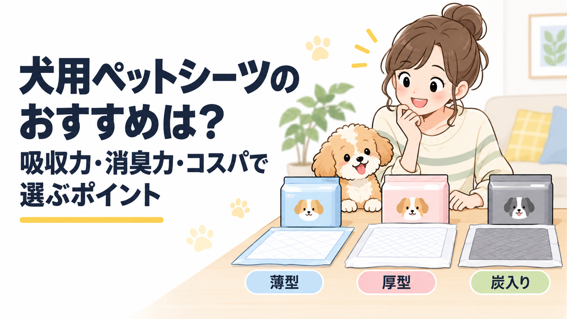 犬用ペットシーツのおすすめは？吸収力・消臭力・コスパで選ぶポイント