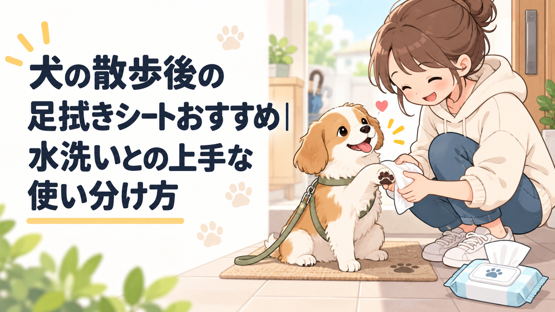犬の散歩後の足拭きシートおすすめ｜水洗いとの上手な使い分け方