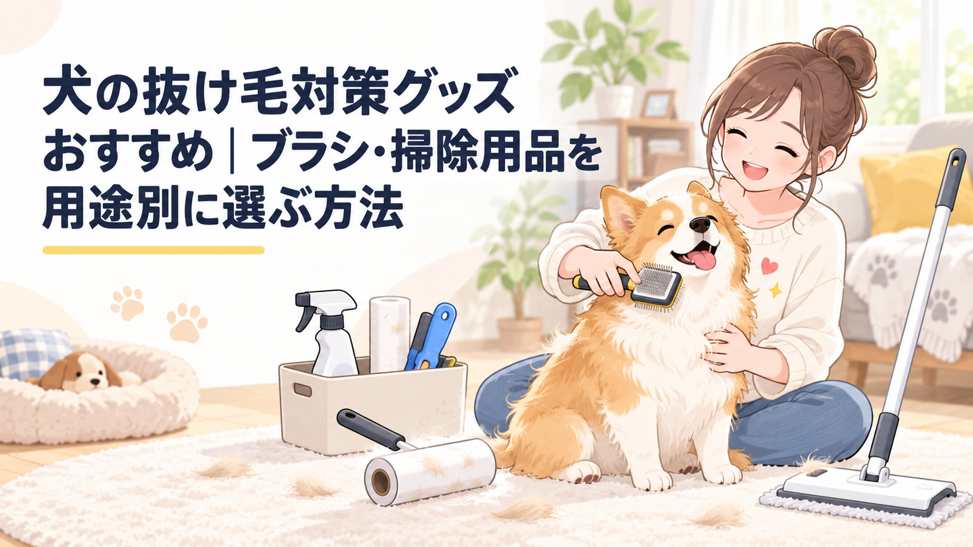 犬の抜け毛対策グッズおすすめ｜ブラシ・掃除用品を用途別に選ぶ方法