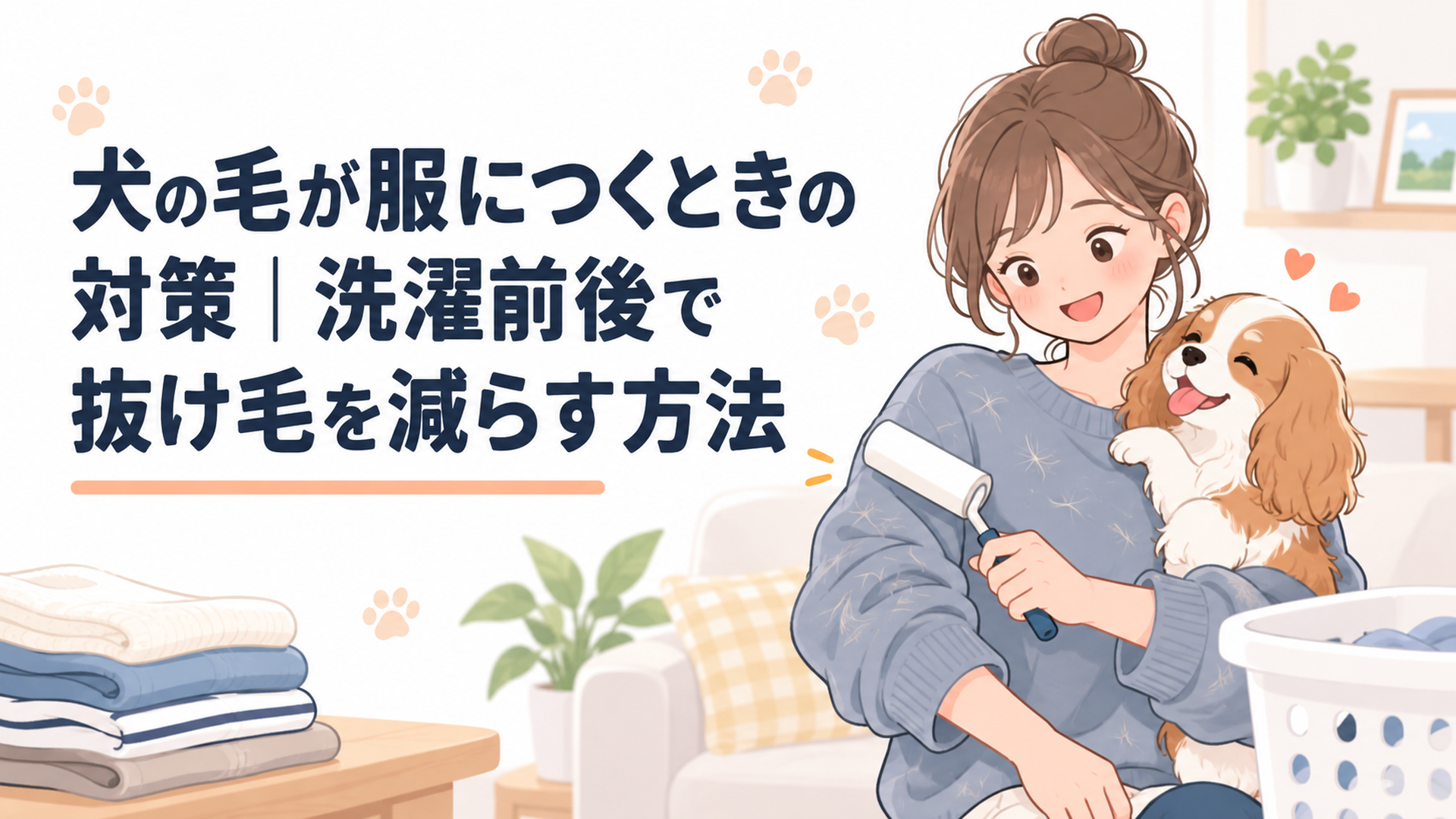 犬の毛が服につくときの対策｜洗濯前後で抜け毛を減らす方法