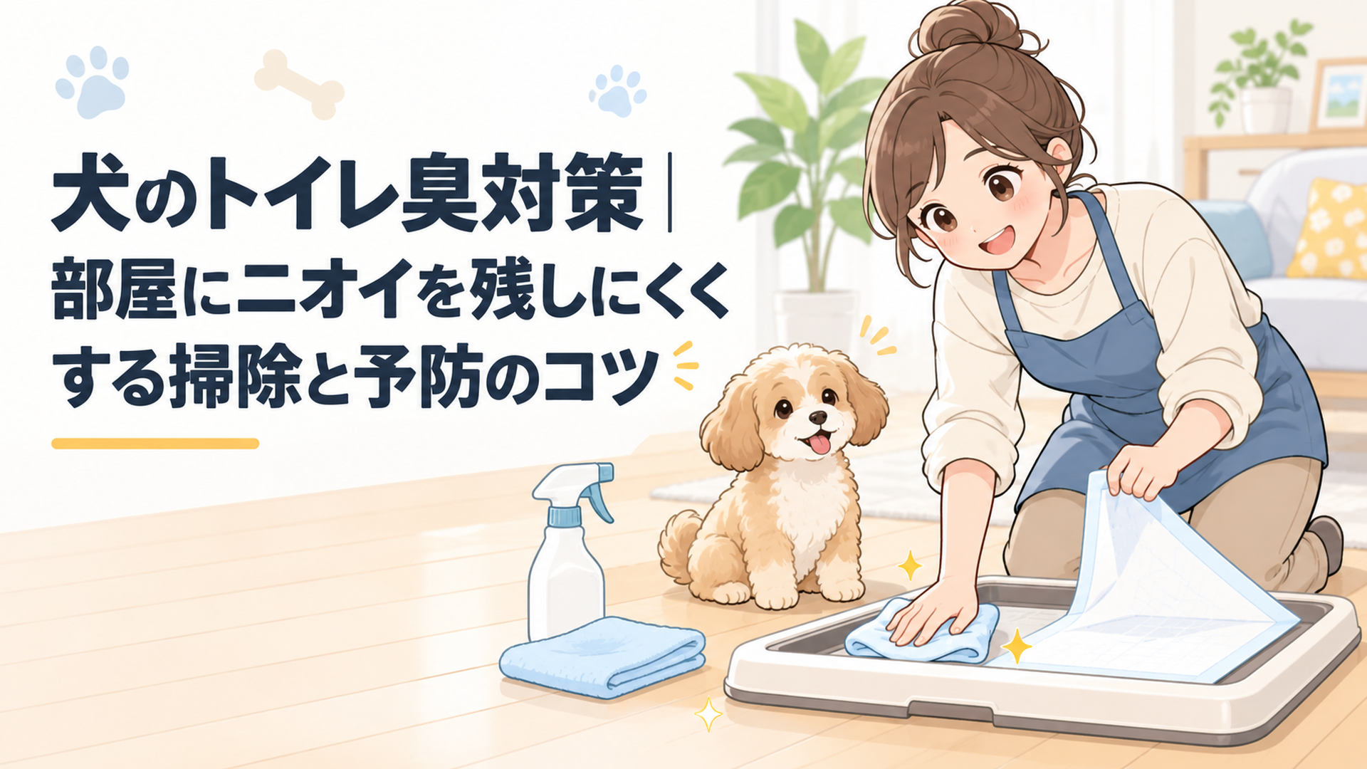犬のトイレ臭対策｜部屋にニオイを残しにくくする掃除と予防のコツ