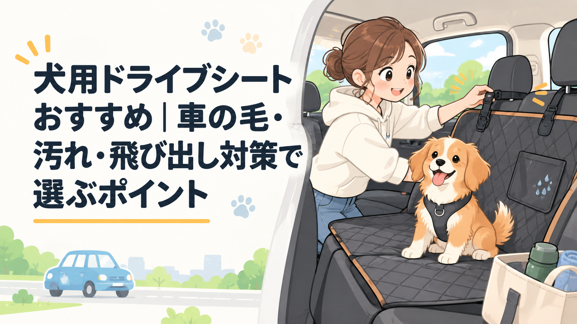 犬用ドライブシートおすすめ｜車の毛・汚れ・飛び出し対策で選ぶポイント
