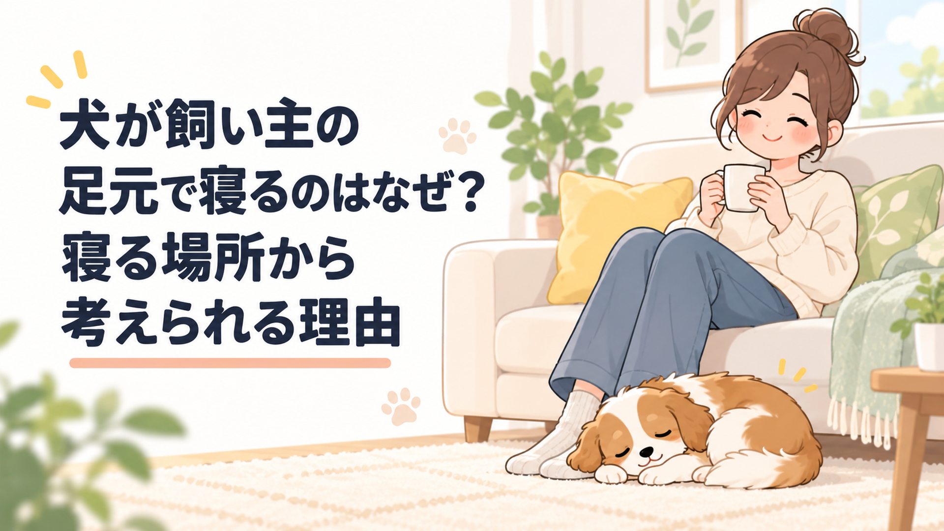 犬が飼い主の足元で寝るのはなぜ？寝る場所から考えられる理由