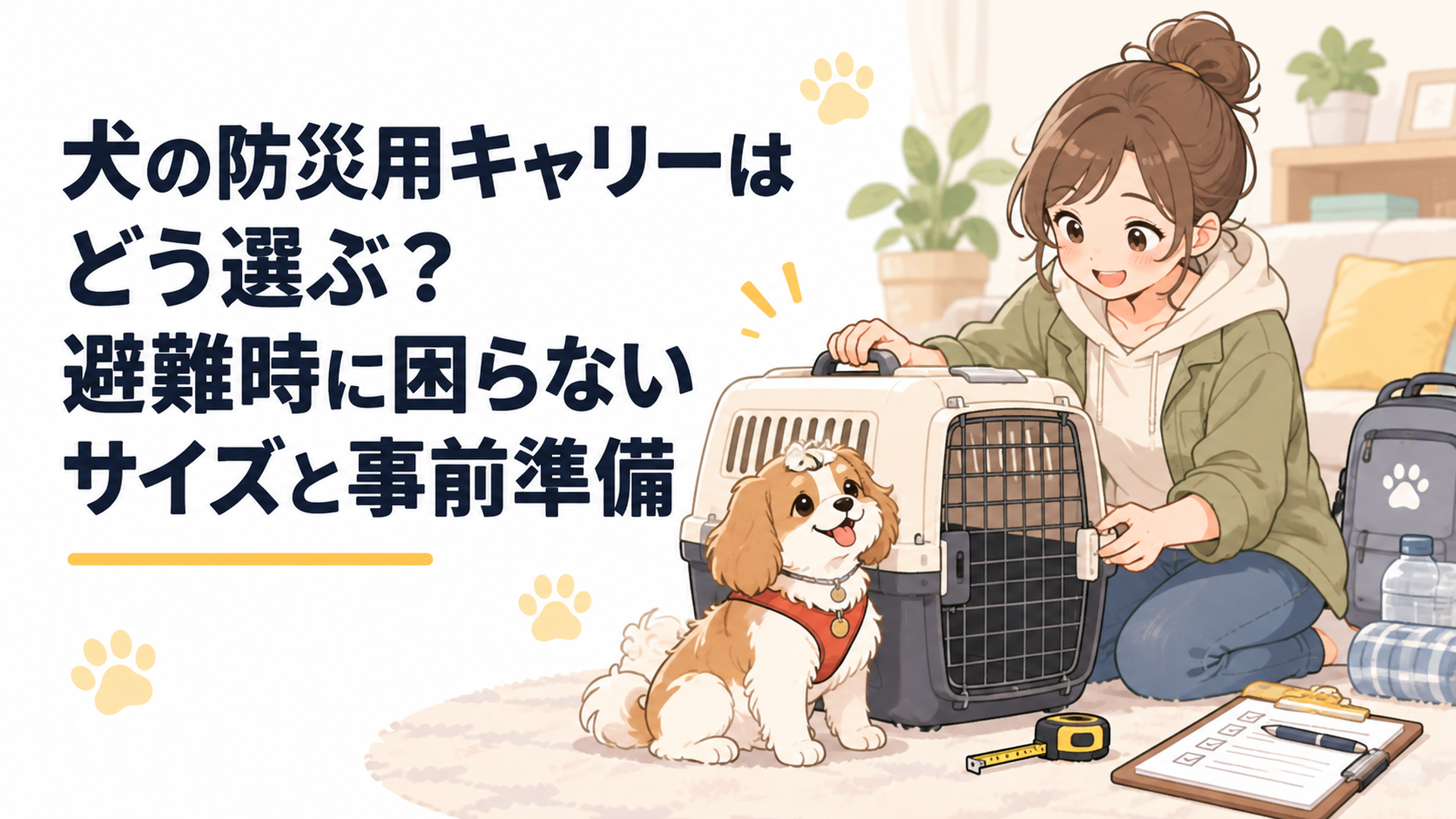 犬の防災用キャリーはどう選ぶ？避難時に困らないサイズと事前準備