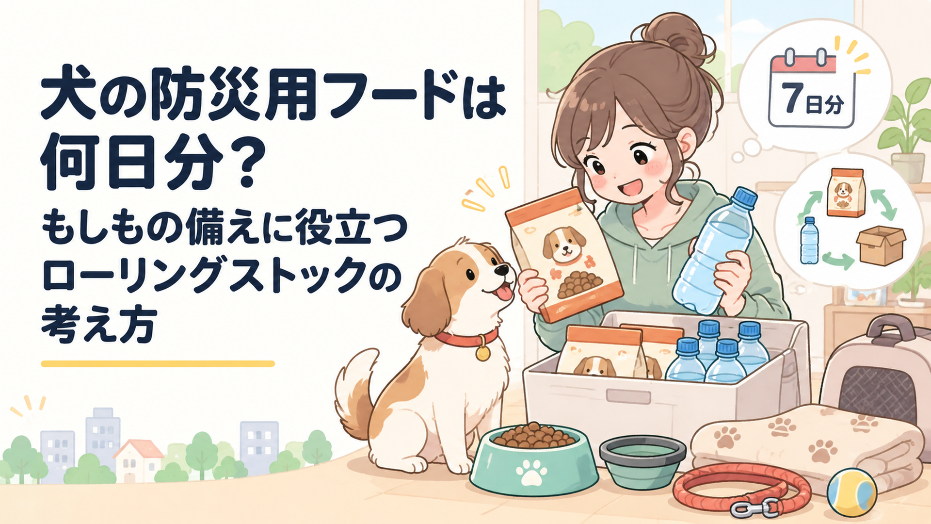 犬の防災用フードは何日分？もしもの備えに役立つローリングストックの考え方